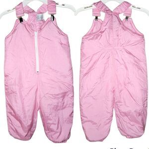 Girls pink Snowsuit with Zipper Up the Front,
